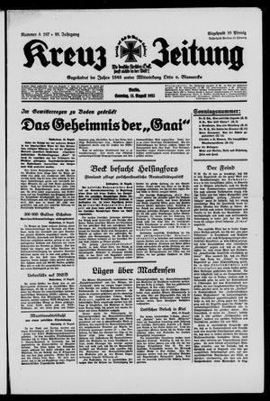 Kreuz-Zeitung vom 11.08.1935