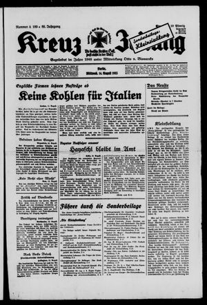 Kreuz-Zeitung vom 14.08.1935