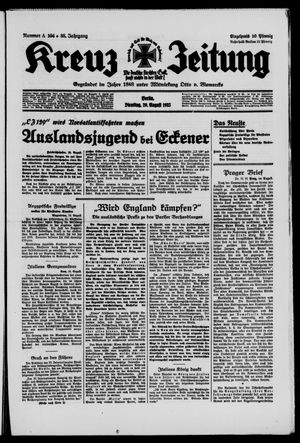 Kreuz-Zeitung vom 20.08.1935