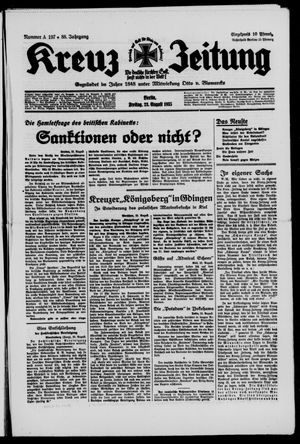 Kreuz-Zeitung vom 23.08.1935