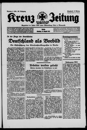 Kreuz-Zeitung vom 25.08.1935