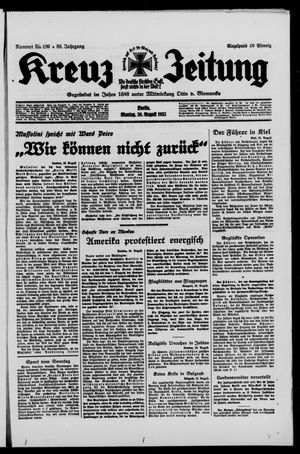 Kreuz-Zeitung on Aug 26, 1935