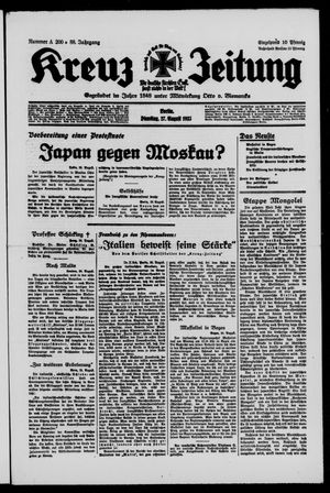 Kreuz-Zeitung vom 27.08.1935