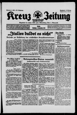 Kreuz-Zeitung vom 03.09.1935