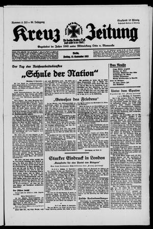 Kreuz-Zeitung vom 13.09.1935