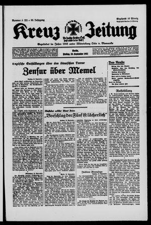 Kreuz-Zeitung vom 20.09.1935