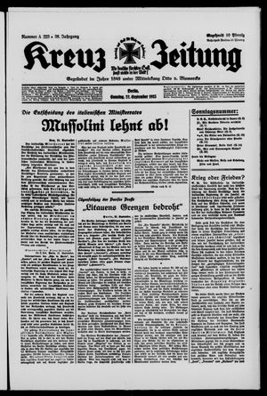 Kreuz-Zeitung vom 22.09.1935