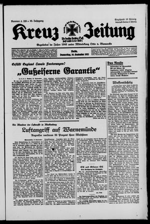 Kreuz-Zeitung vom 26.09.1935