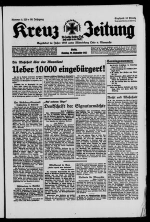 Kreuz-Zeitung vom 29.09.1935