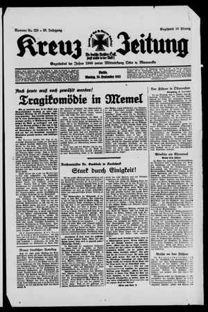 Kreuz-Zeitung vom 30.09.1935