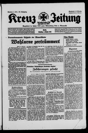 Kreuz-Zeitung vom 01.10.1935