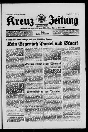 Kreuz-Zeitung vom 28.10.1935