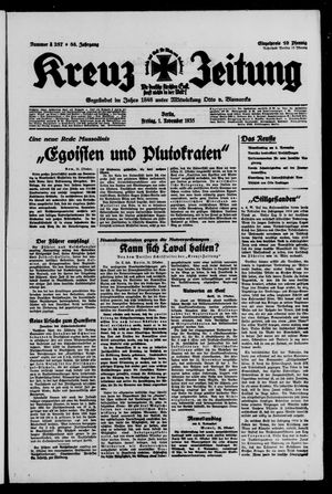 Kreuz-Zeitung vom 01.11.1935