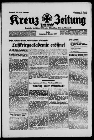 Kreuz-Zeitung vom 02.11.1935