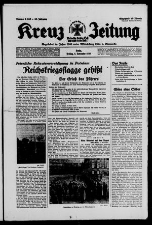 Kreuz-Zeitung vom 08.11.1935