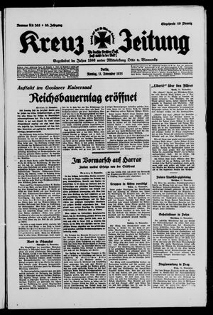 Kreuz-Zeitung vom 11.11.1935
