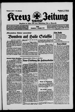 Kreuz-Zeitung vom 07.12.1935
