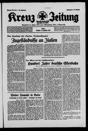 Kreuz-Zeitung vom 09.12.1935