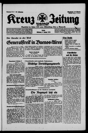 Kreuz-Zeitung vom 08.01.1936