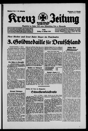 Kreuz-Zeitung vom 14.02.1936
