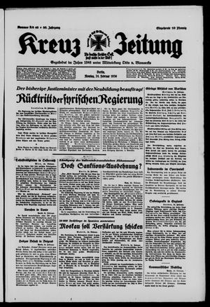 Kreuz-Zeitung vom 24.02.1936