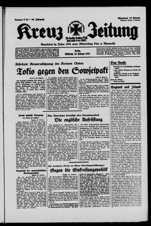 Kreuz-Zeitung vom 26.02.1936
