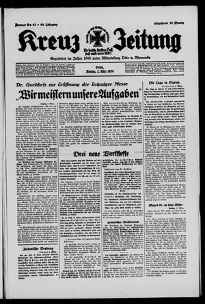 Kreuz-Zeitung on Mar 2, 1936