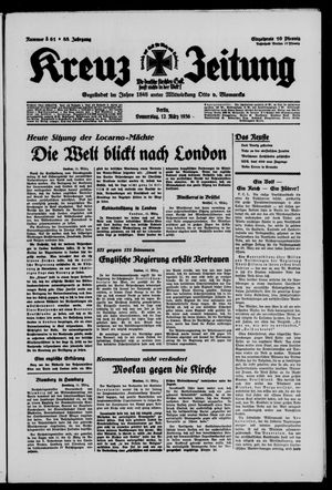 Kreuz-Zeitung vom 12.03.1936