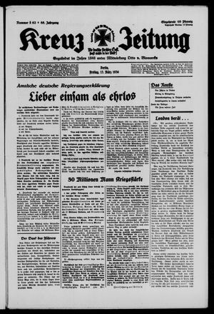 Kreuz-Zeitung vom 13.03.1936