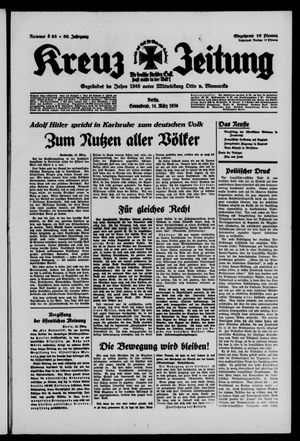Kreuz-Zeitung vom 14.03.1936