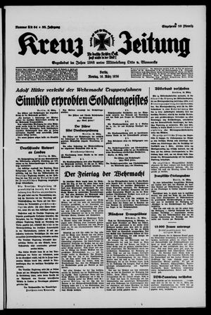 Kreuz-Zeitung vom 16.03.1936