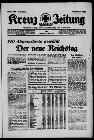 Kreuz-Zeitung vom 31.03.1936