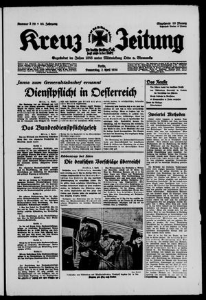 Kreuz-Zeitung vom 02.04.1936