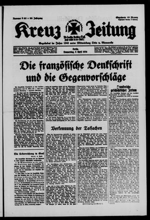 Kreuz-Zeitung vom 09.04.1936