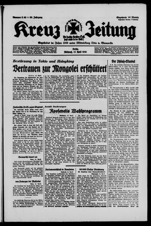 Kreuz-Zeitung vom 15.04.1936