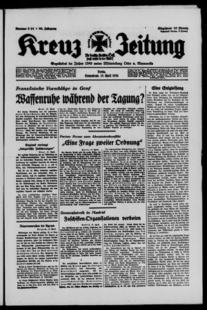 Kreuz-Zeitung vom 18.04.1936