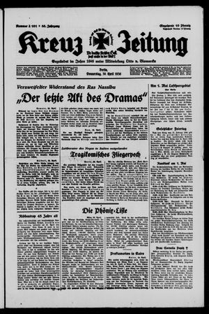 Kreuz-Zeitung vom 30.04.1936