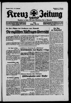Kreuz-Zeitung vom 08.05.1936