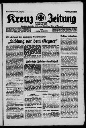 Kreuz-Zeitung vom 17.05.1936