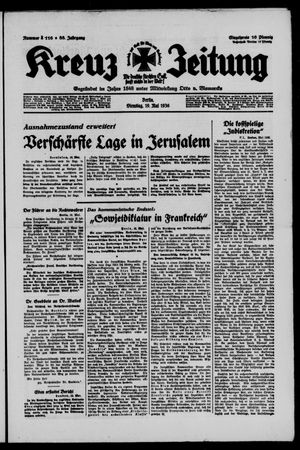 Kreuz-Zeitung vom 19.05.1936