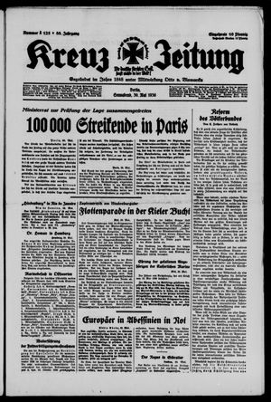 Kreuz-Zeitung vom 30.05.1936