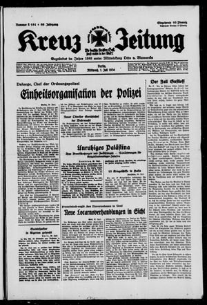 Kreuz-Zeitung vom 01.07.1936