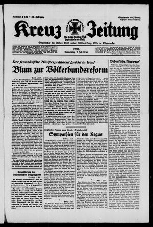 Kreuz-Zeitung on Jul 2, 1936