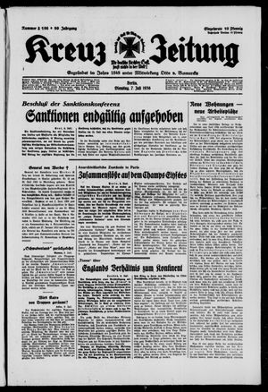 Kreuz-Zeitung on Jul 7, 1936