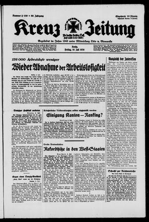 Kreuz-Zeitung vom 10.07.1936