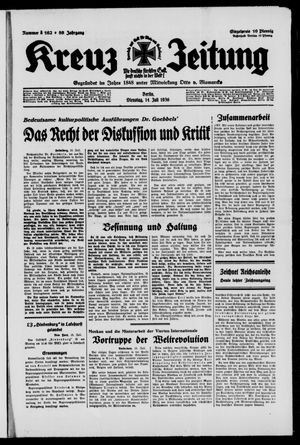 Kreuz-Zeitung vom 14.07.1936