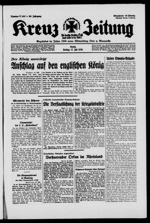 Kreuz-Zeitung vom 17.07.1936