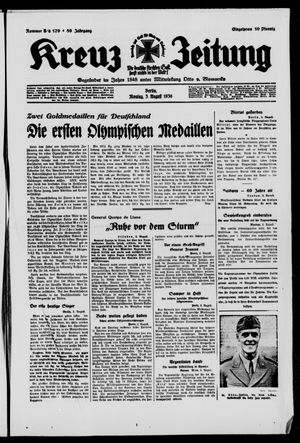 Kreuz-Zeitung vom 03.08.1936