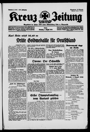 Kreuz-Zeitung vom 04.08.1936