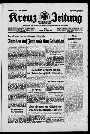 Kreuz-Zeitung vom 28.08.1936